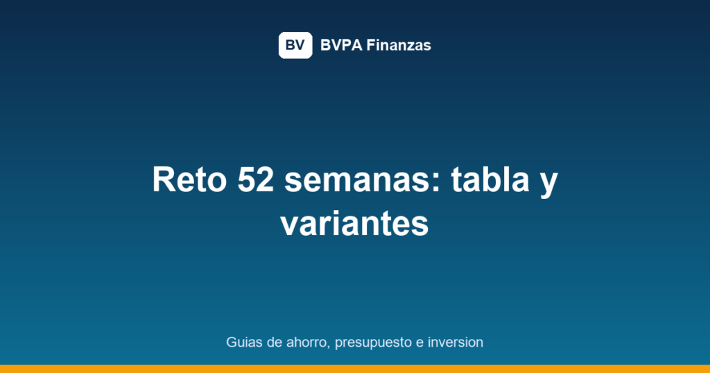 reto de ahorro 52 semanas featured image